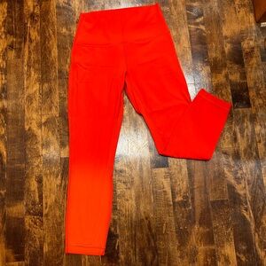 Lululemon Align HR Leggings Size 6 Solar Orange double lined.